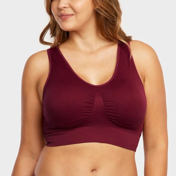LADIES SEAMLESS PLUS SIZE SPORTS BRA PACK OF 6 - Picture 1 of 6